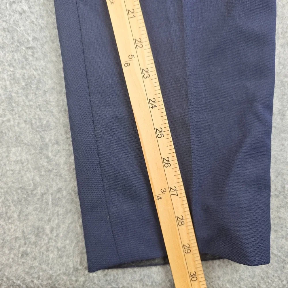 Suitsupply Brescia Dress Pants Mens 34S Slim Fit Navy Blue Wool Trousers